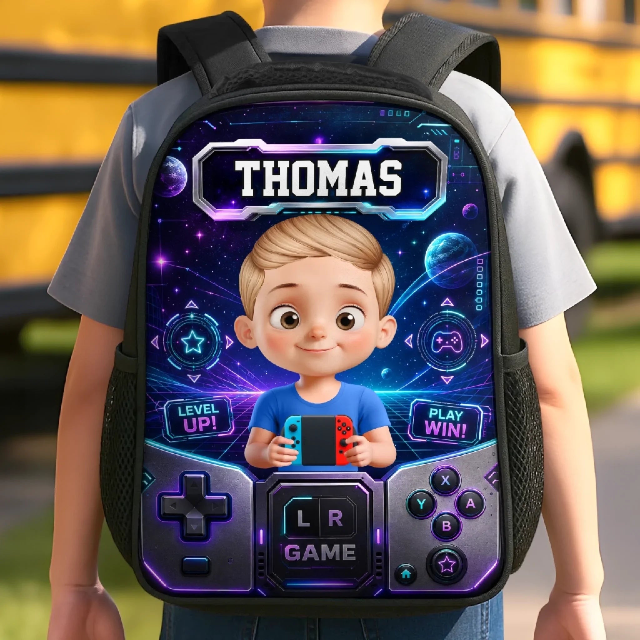Custom Kids Front Printed Backpack - Personalized Back To School Gifts For Kids - Ready For Class
