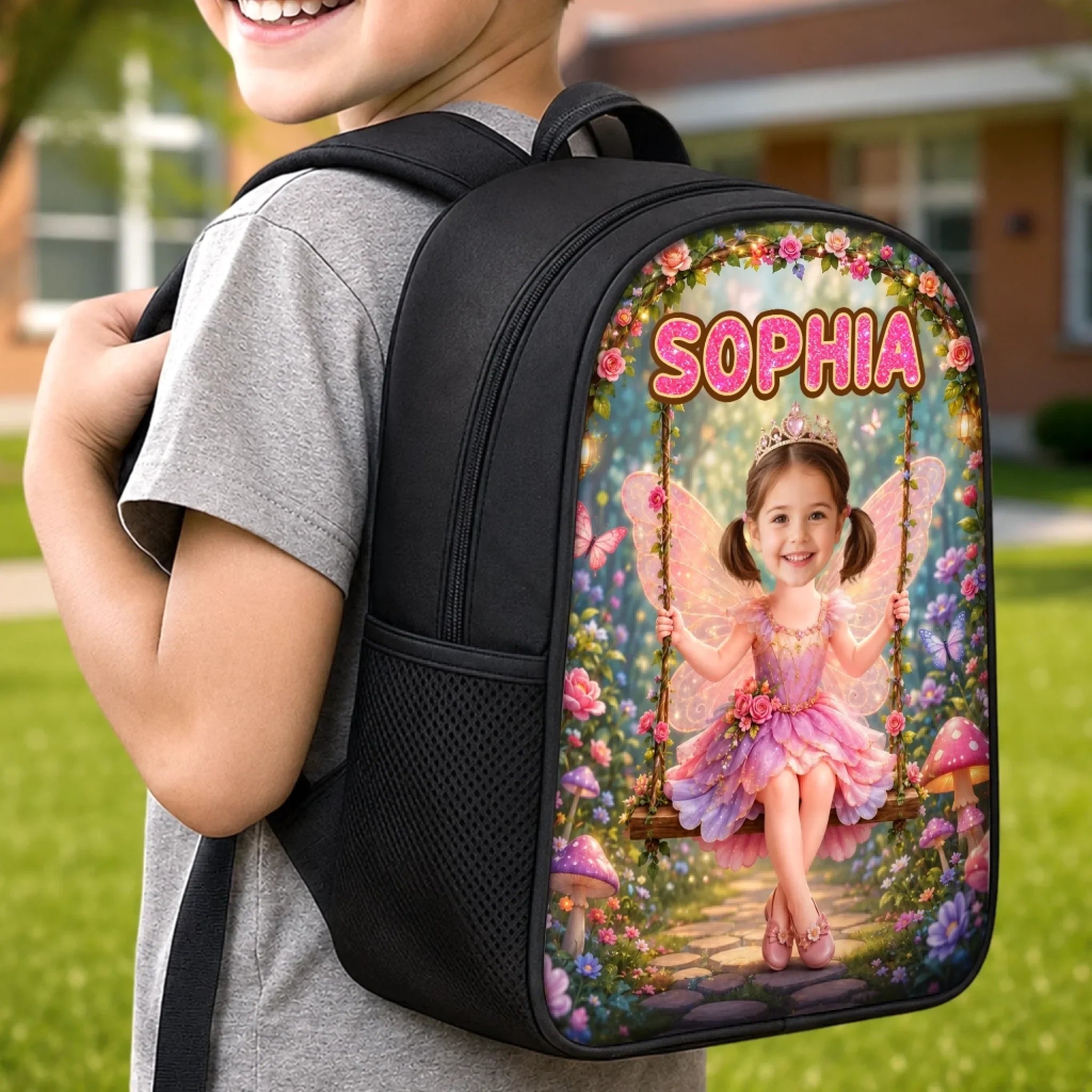Custom Photo Kids Front Printed Backpack - Personalized Back To School Gifts For Kids - Every Day Is A Fairytale