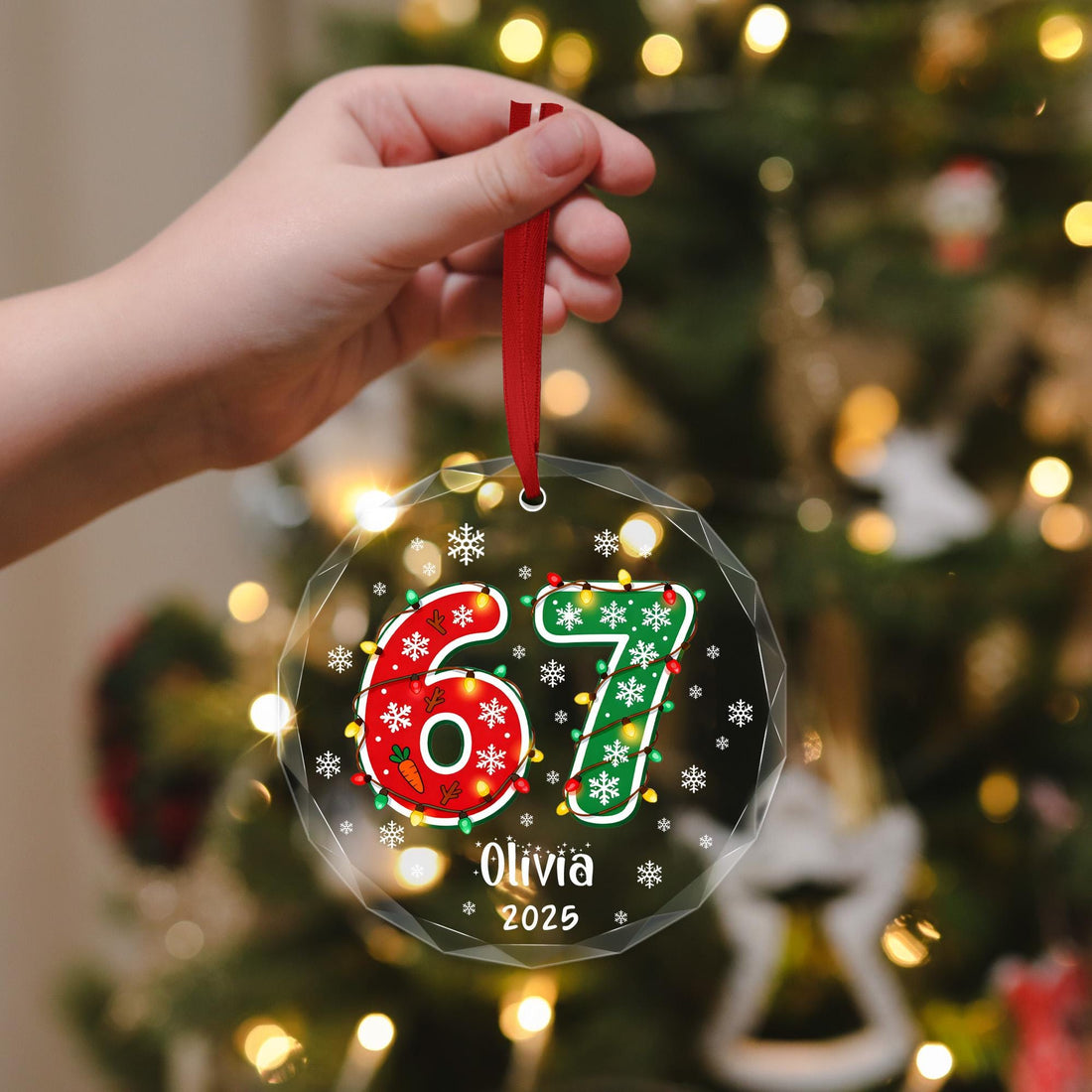 6 7 Ornament, Custom six seven Funny Christmas Gift