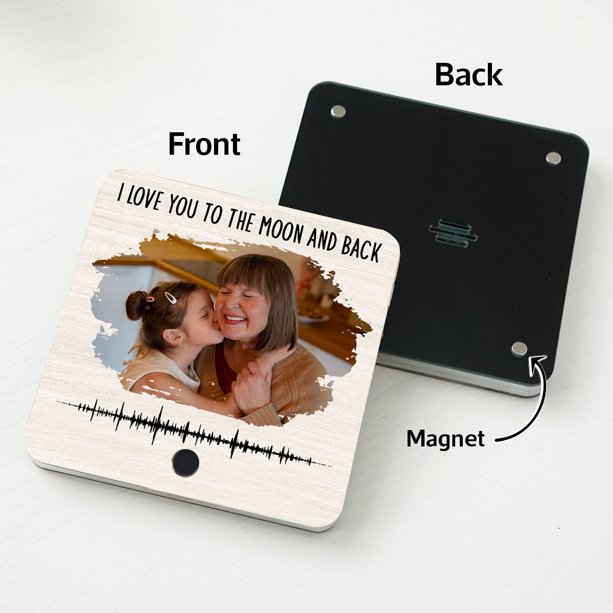 Voice Recording Memo Unique Keepsake For Mom Grandma Personalized Music Fridge Magnet, Gift