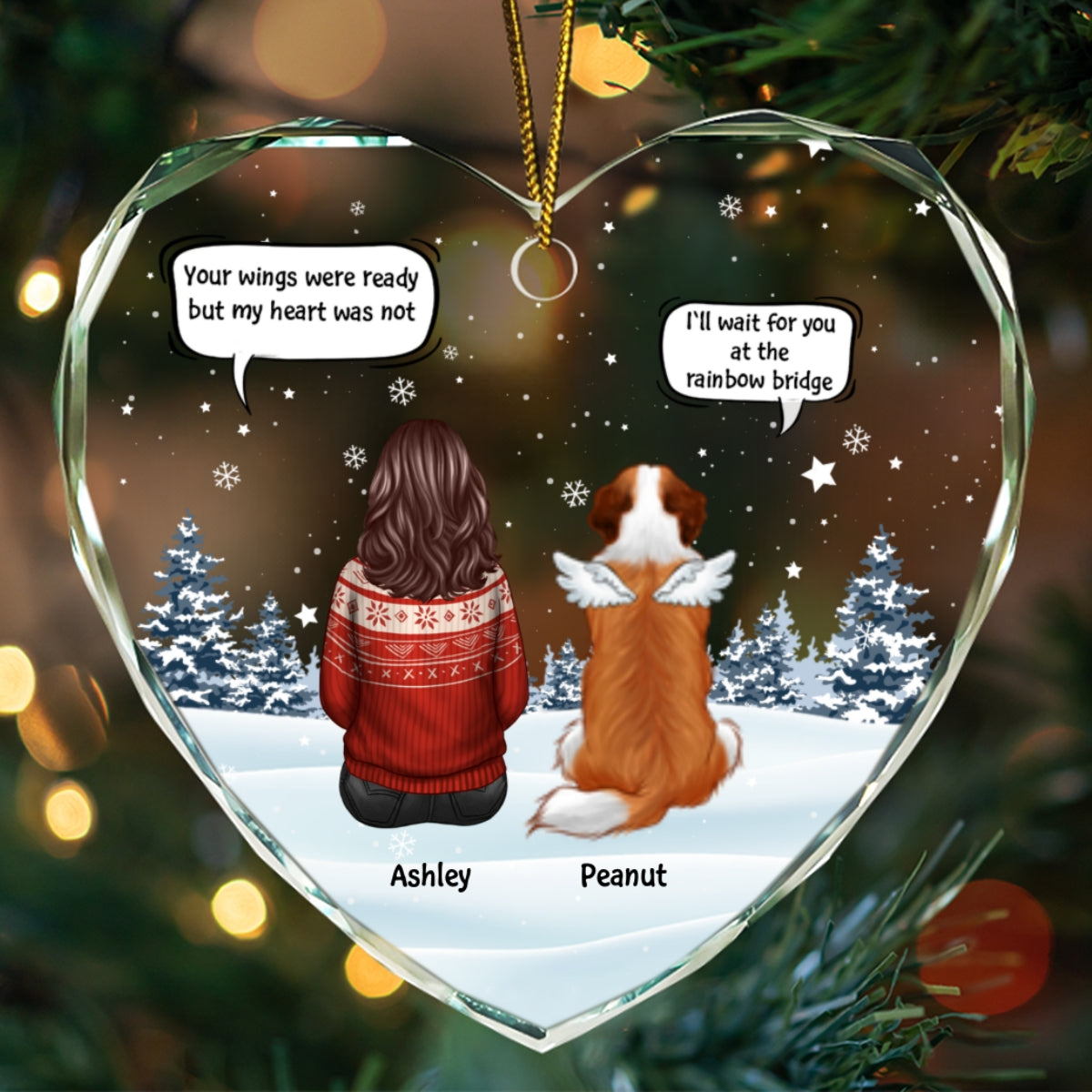 I Still Talk About You Dog Cat Memorial - Personalized Glass Ornament - Memorial Christmas Gift For Dog Lovers, Cat Lovers