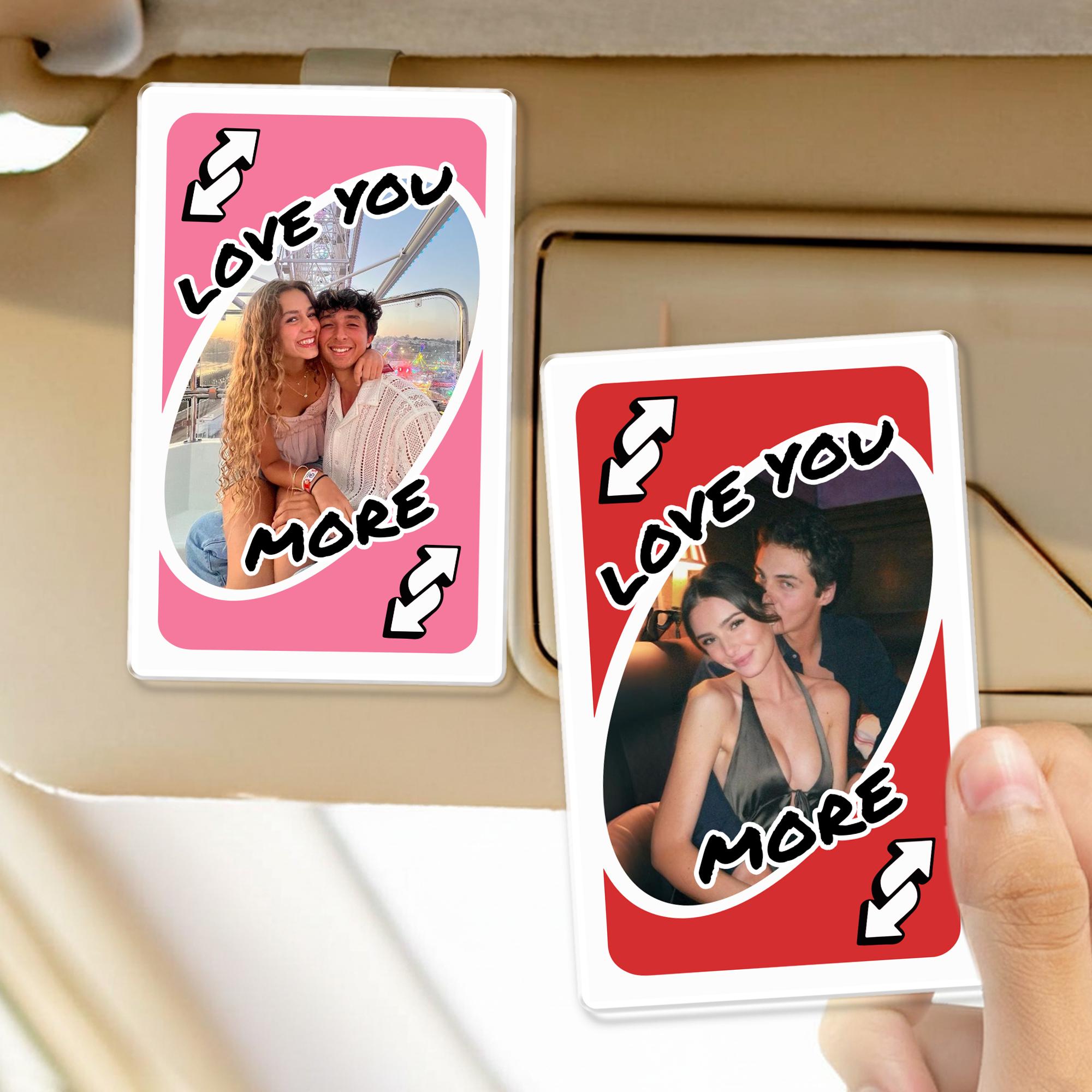 Personalized Couple Photo Car Visor Clip – Drive Safe Gift