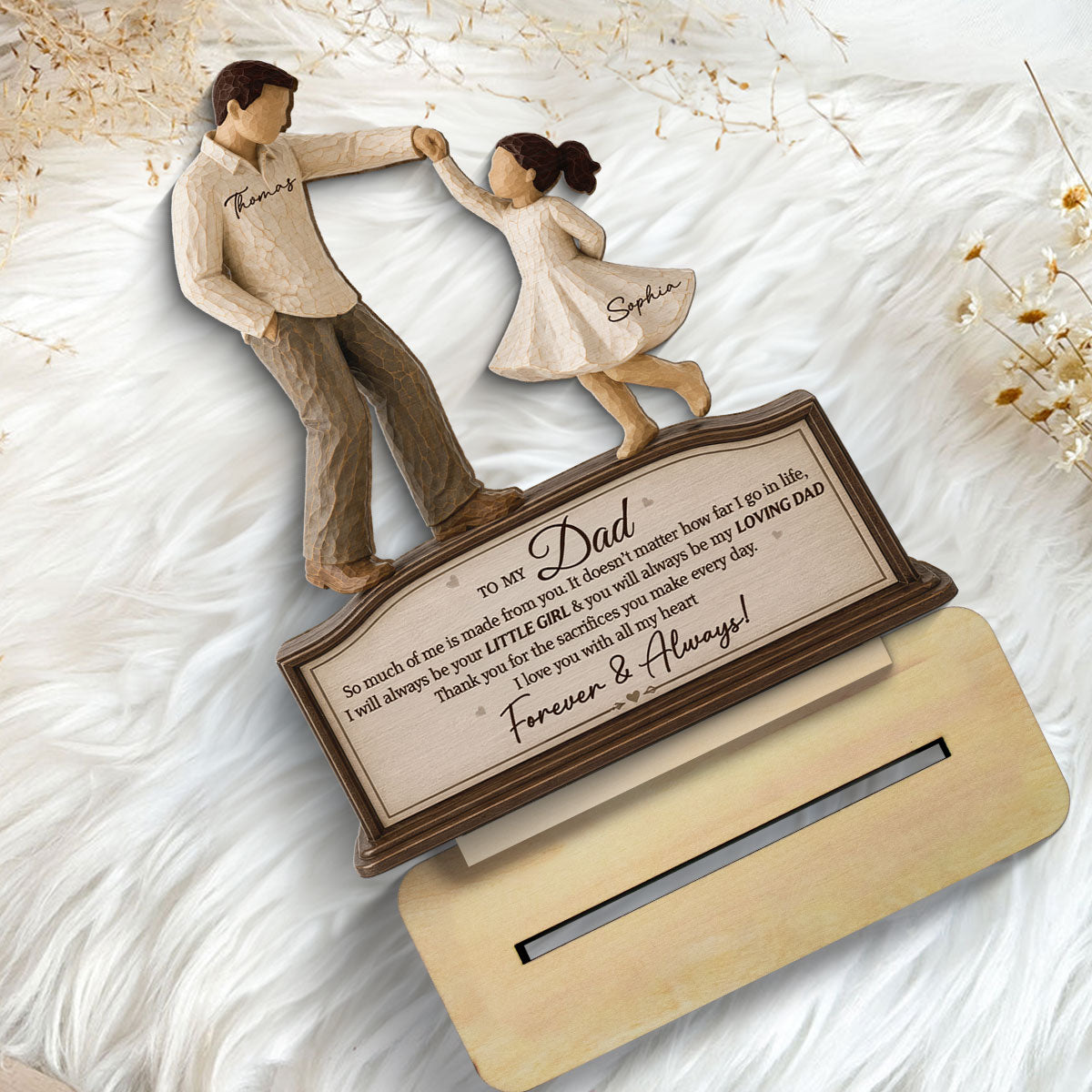 Will Always Be Your Little Girl Father & Daughter Dancing - Personalized 2-Layered Wooden Plaque - Sentimental  Gift From Daughter