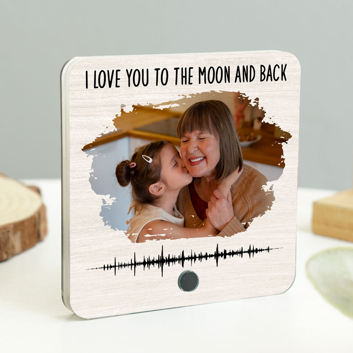 Voice Recording Memo Unique Keepsake For Mom Grandma Personalized Music Fridge Magnet, Gift