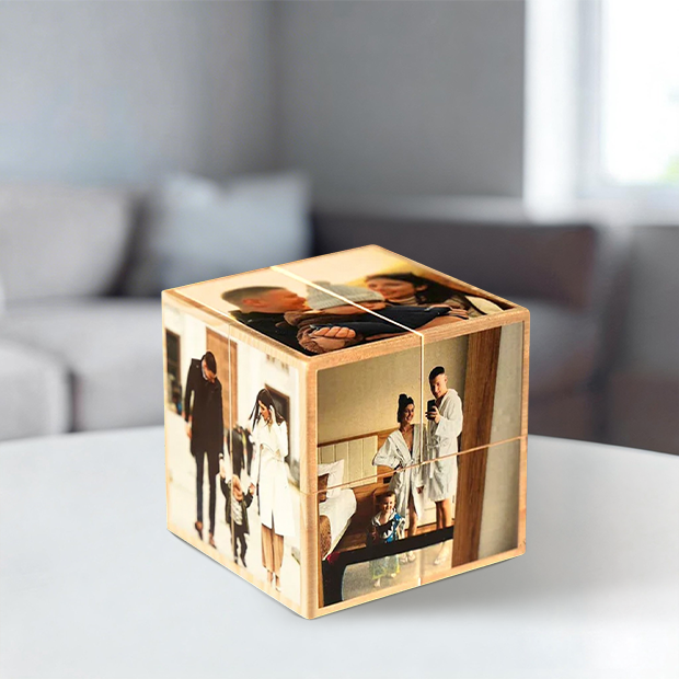 Custom Photo Cube, Photo Cube Album, Wooden and personalized, gift for ...
