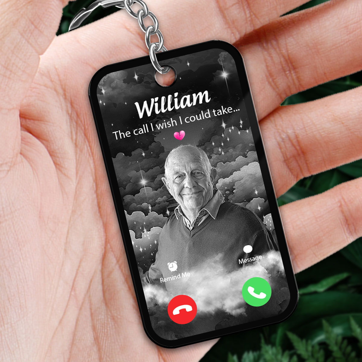 The Call I Wish I Could Take Memorial Sympathy Gift Remembrance Keepsake Photo Inserted - Personalized Acrylic Keychain