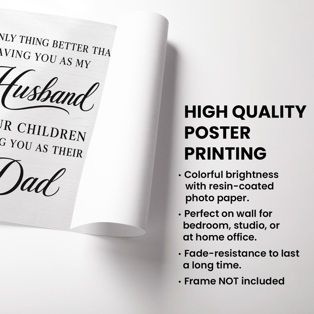 The Only Thing Having You As My Husband Family Hands - Personalized Poster - Father's Day Gift For Husband