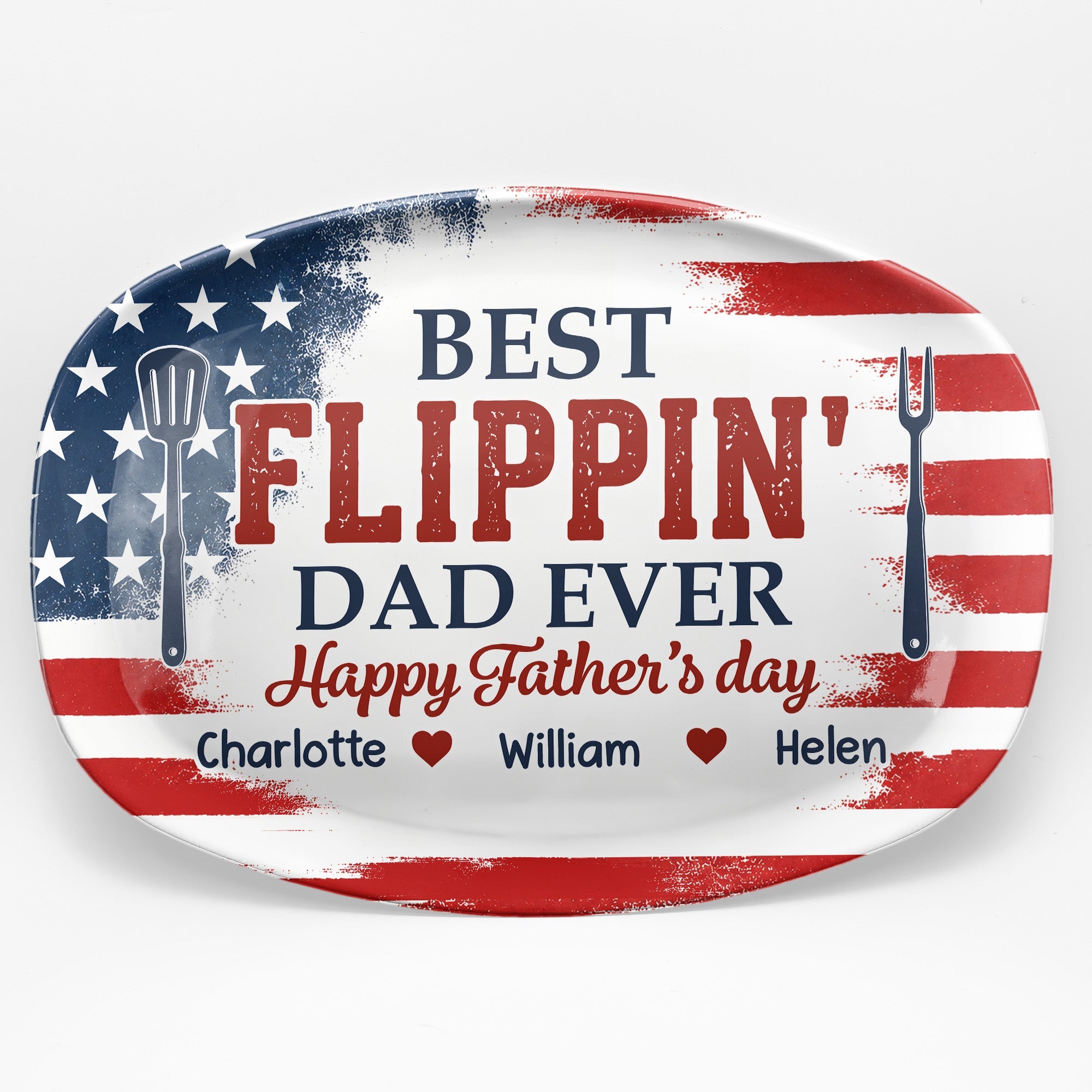 Best Flippin' Dad Ever Gift For Dad, Husband - Personalized Platter