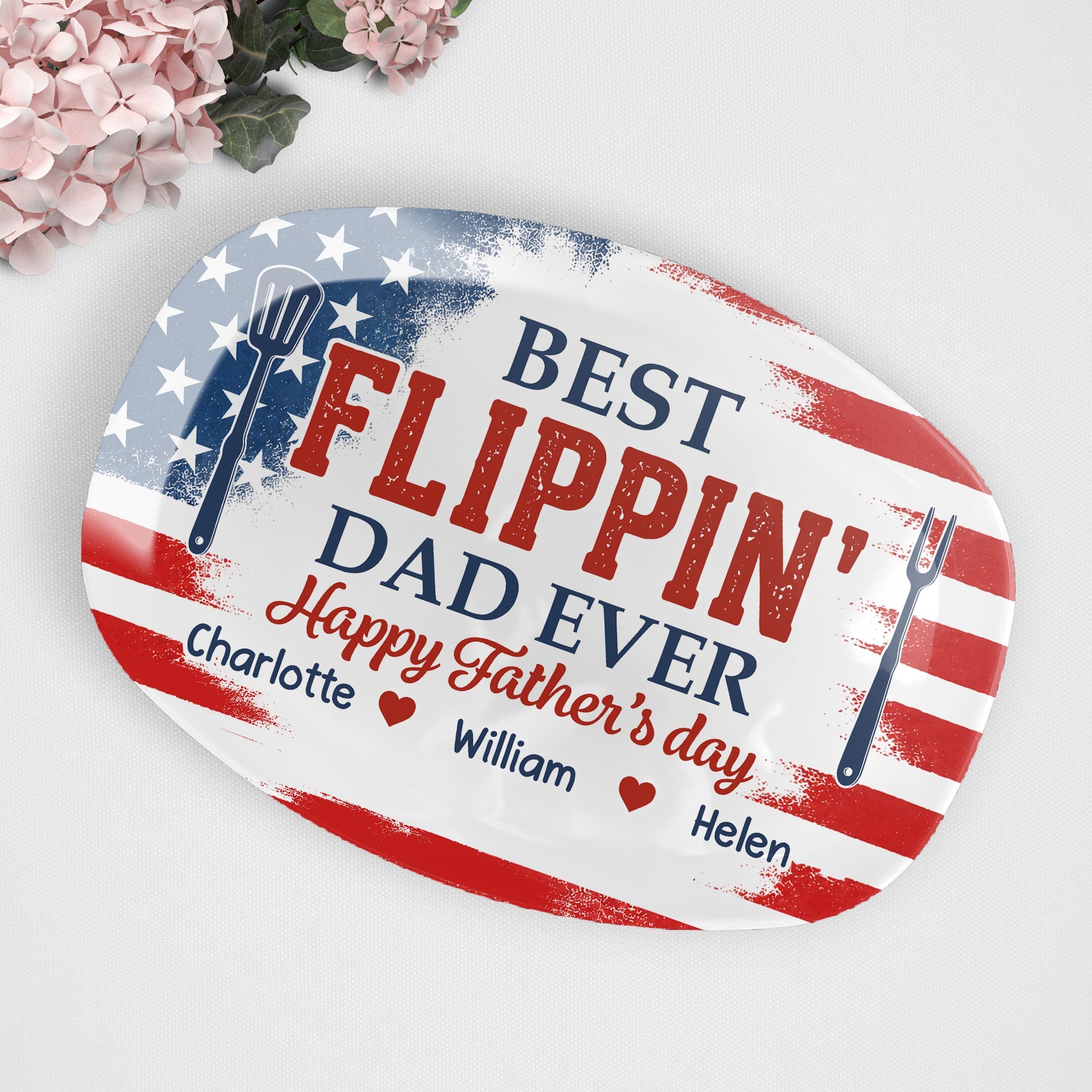 Best Flippin' Dad Ever Gift For Dad, Husband - Personalized Platter