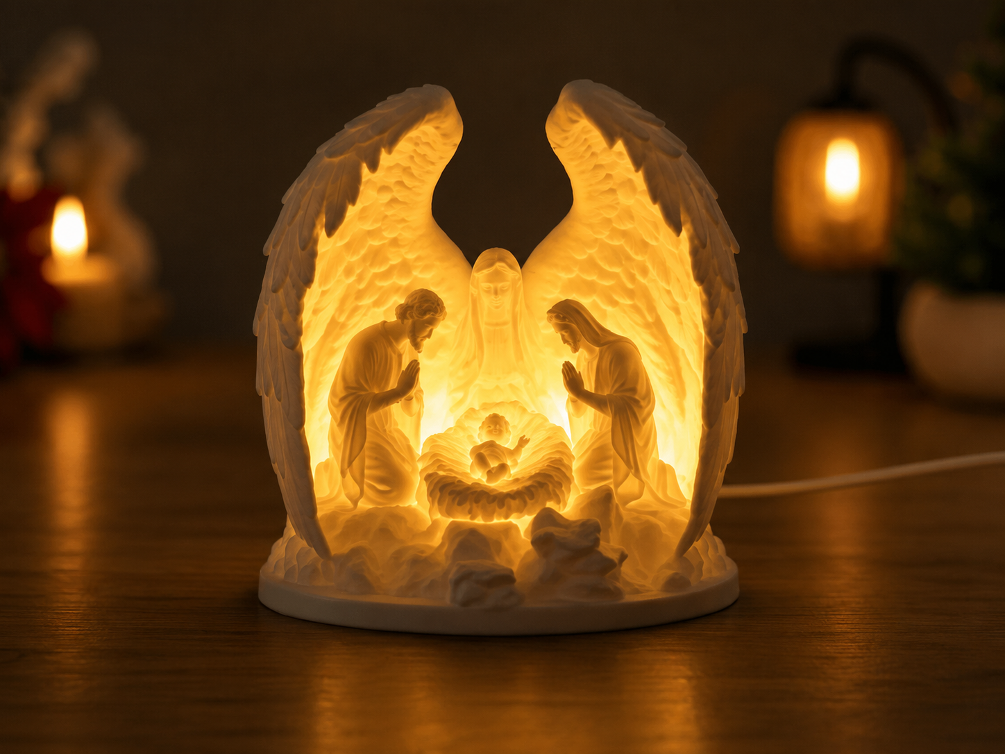 Illuminated Nativity Scene