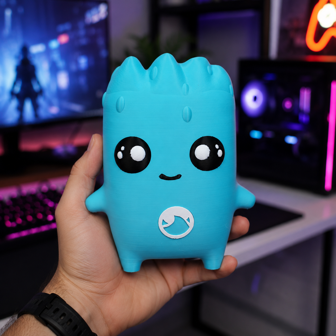 3D Printed Character Desk Figure, PLA Gaming Room Decor, Multiple Designs