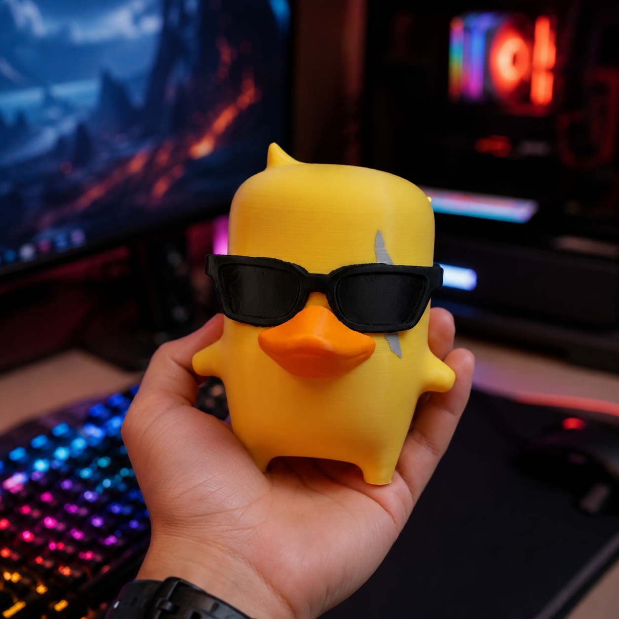 3D Printed Character Desk Figure, PLA Gaming Room Decor, Multiple Designs