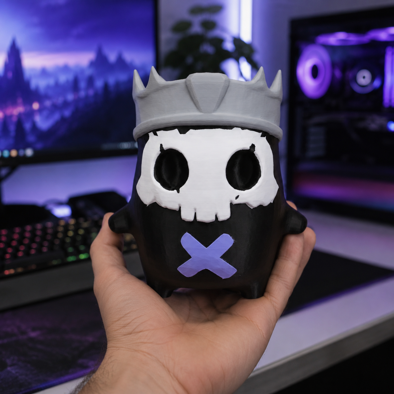 3D Printed Character Desk Figure, PLA Gaming Room Decor, Multiple Designs