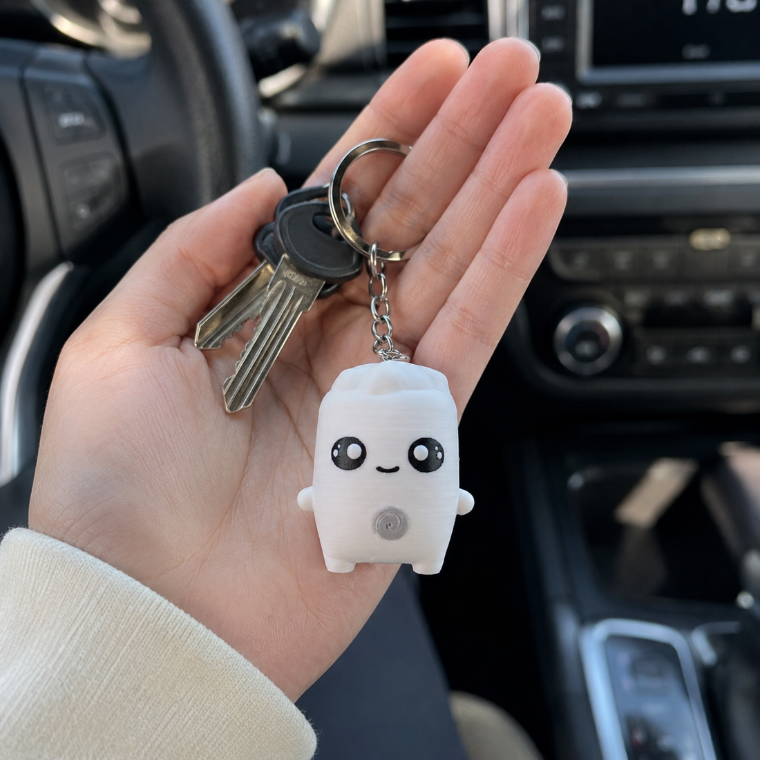 3D Printed Mini Character Keychain, 2.4 Inch PLA Bag Charm, Backpack Accessory, Multiple Designs