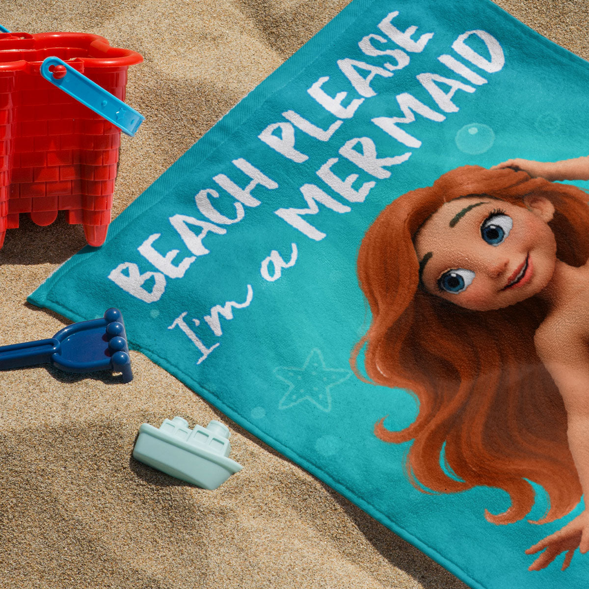 Beach Please I'm A Mermaid Personalized Beach Towel, Summer Gift for her, Besties Beach Trip