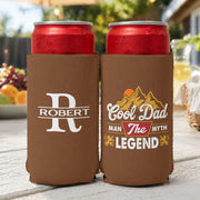 Cool Dad The Man, The Myth, The Legend - Personalized Can Cooler