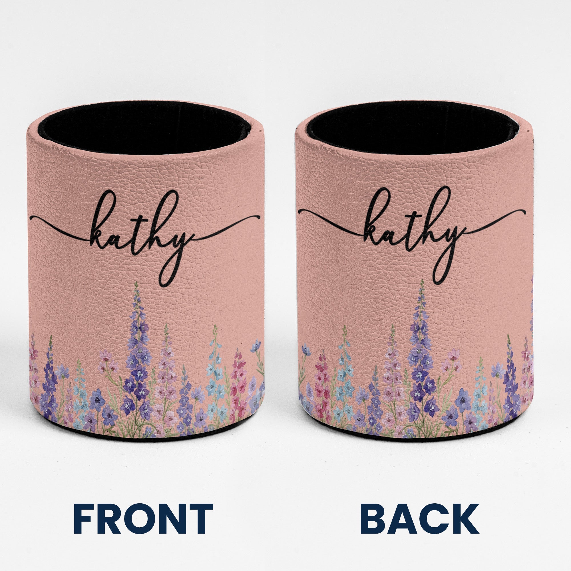 Custom Birth Flower & Name For Her, Wife, Daughter, Sister - Personalized Pencil Holder