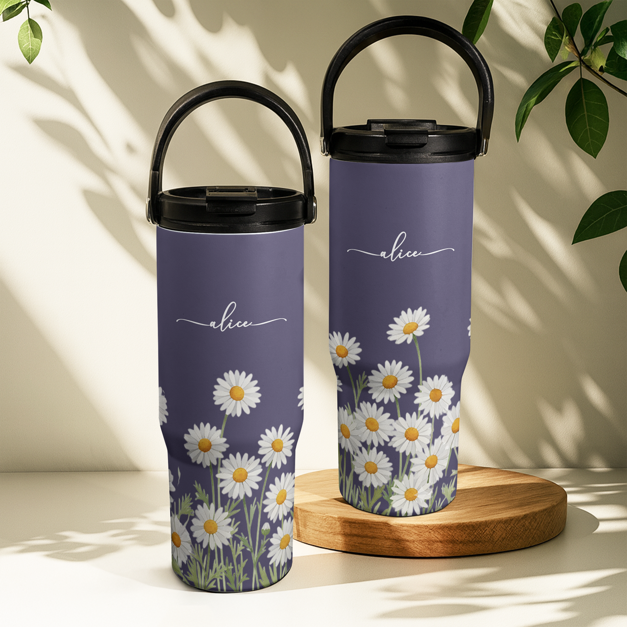 Custom Birth Flower & Name For Her, Coworkers, Friends, Teacher - Personalized 30oz Tumbler