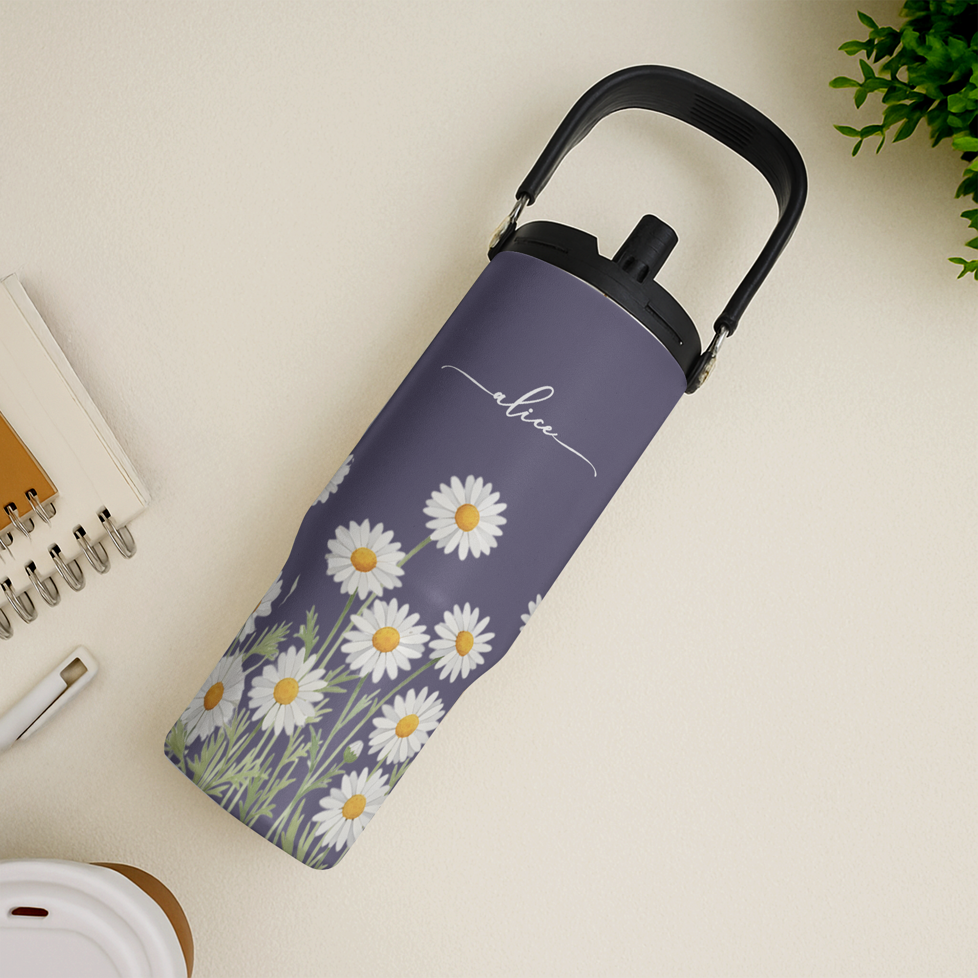 Custom Birth Flower & Name For Her, Coworkers, Friends, Teacher - Personalized 30oz Tumbler
