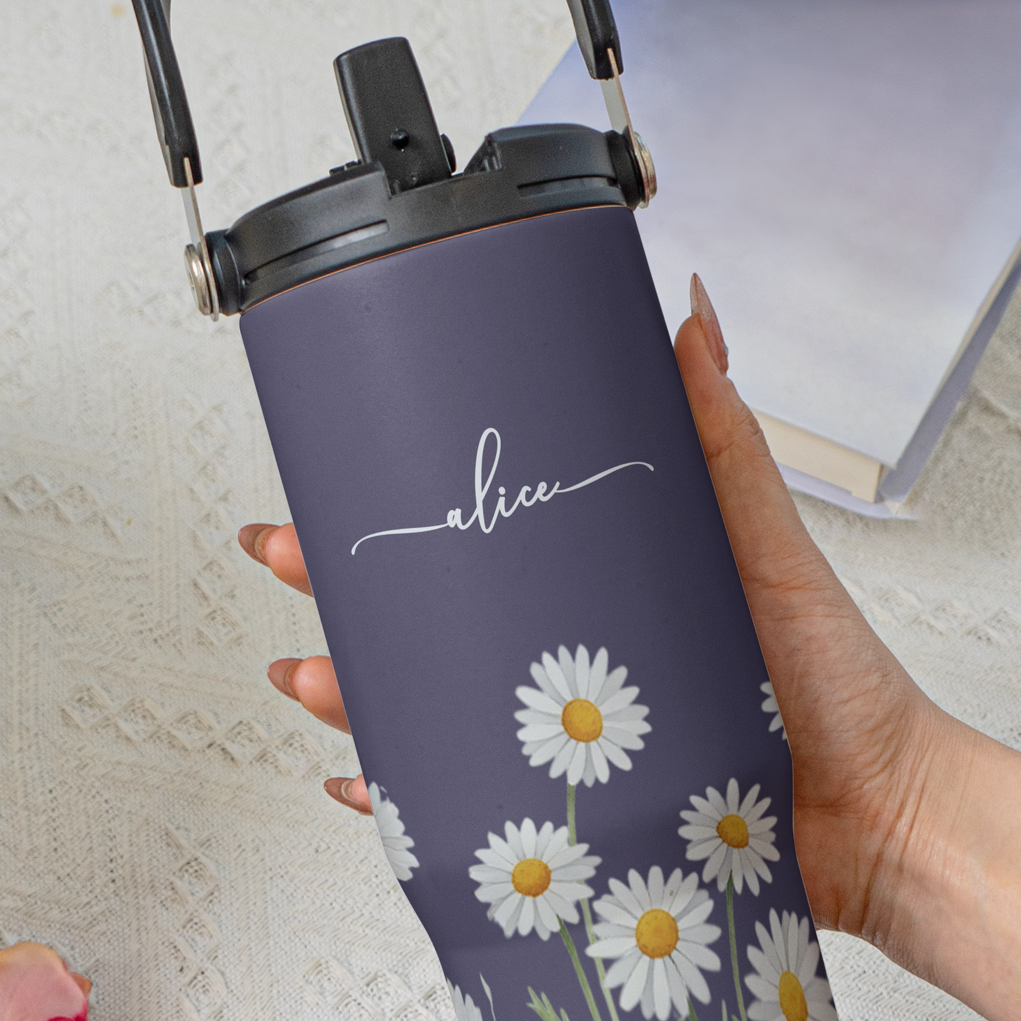 Custom Birth Flower & Name For Her, Coworkers, Friends, Teacher - Personalized 30oz Tumbler