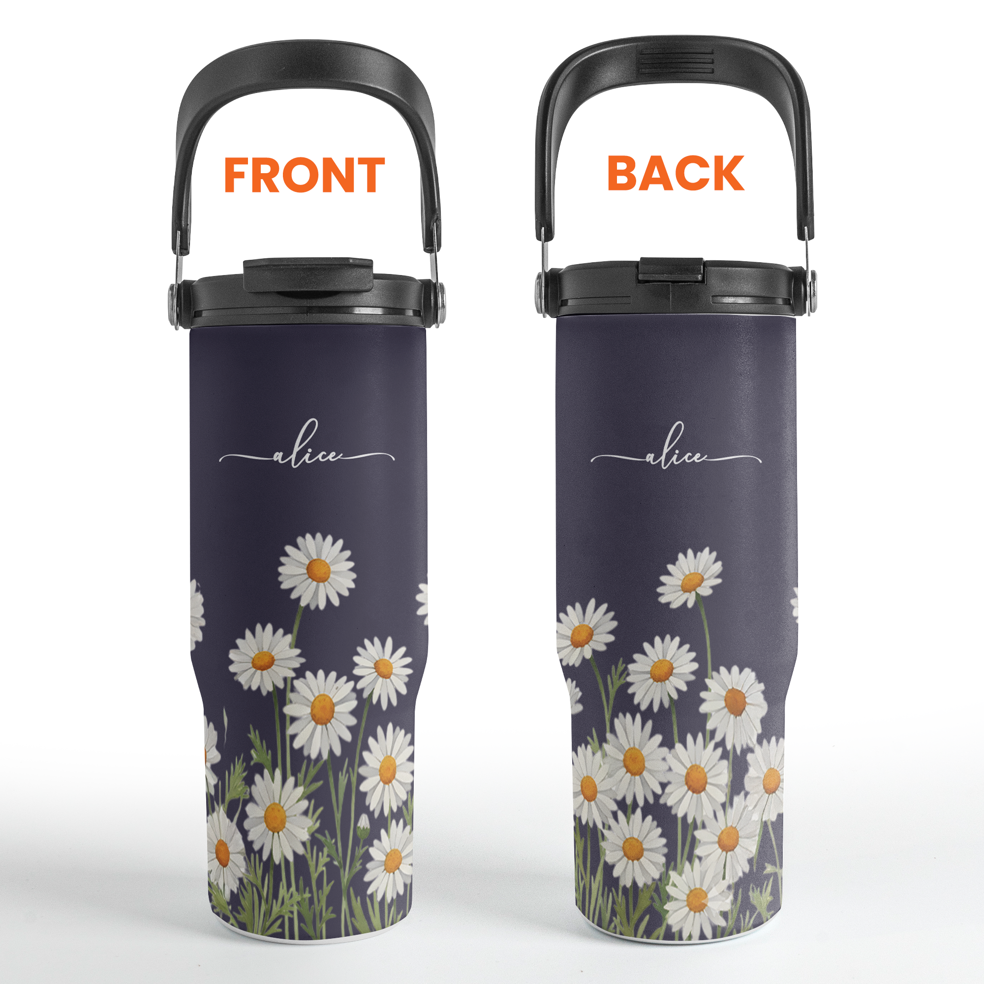 Custom Birth Flower & Name For Her, Coworkers, Friends, Teacher - Personalized 30oz Tumbler