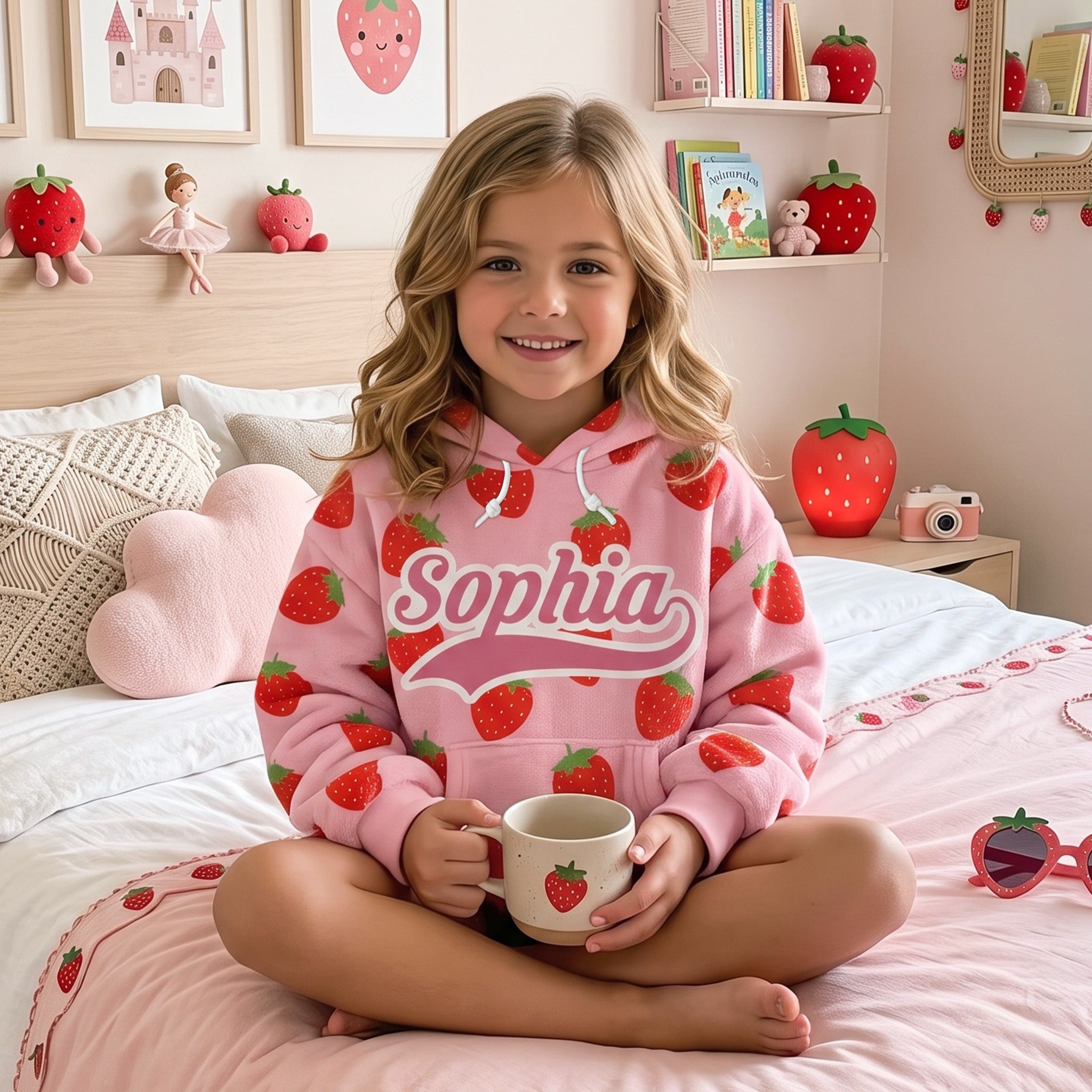 Custom Pattern And Name Gift For Kids - Personalized Hoodie