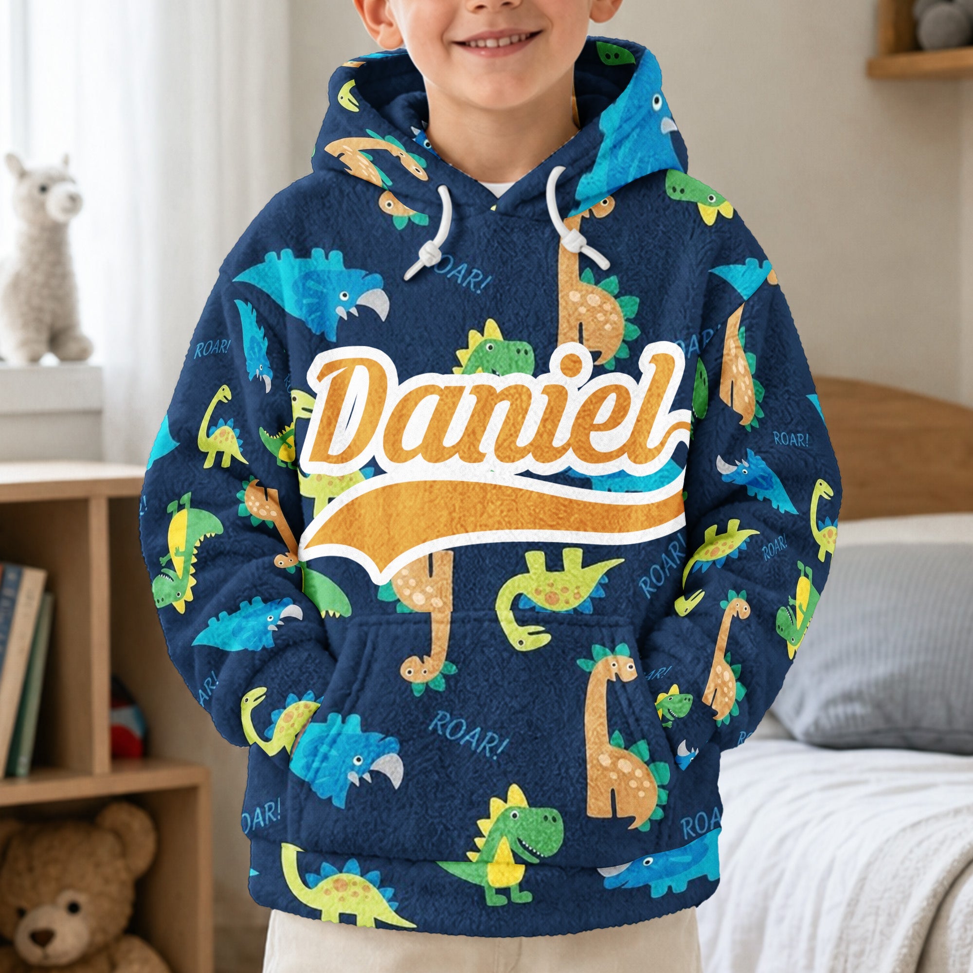Custom Pattern And Name Gift For Kids - Personalized Hoodie
