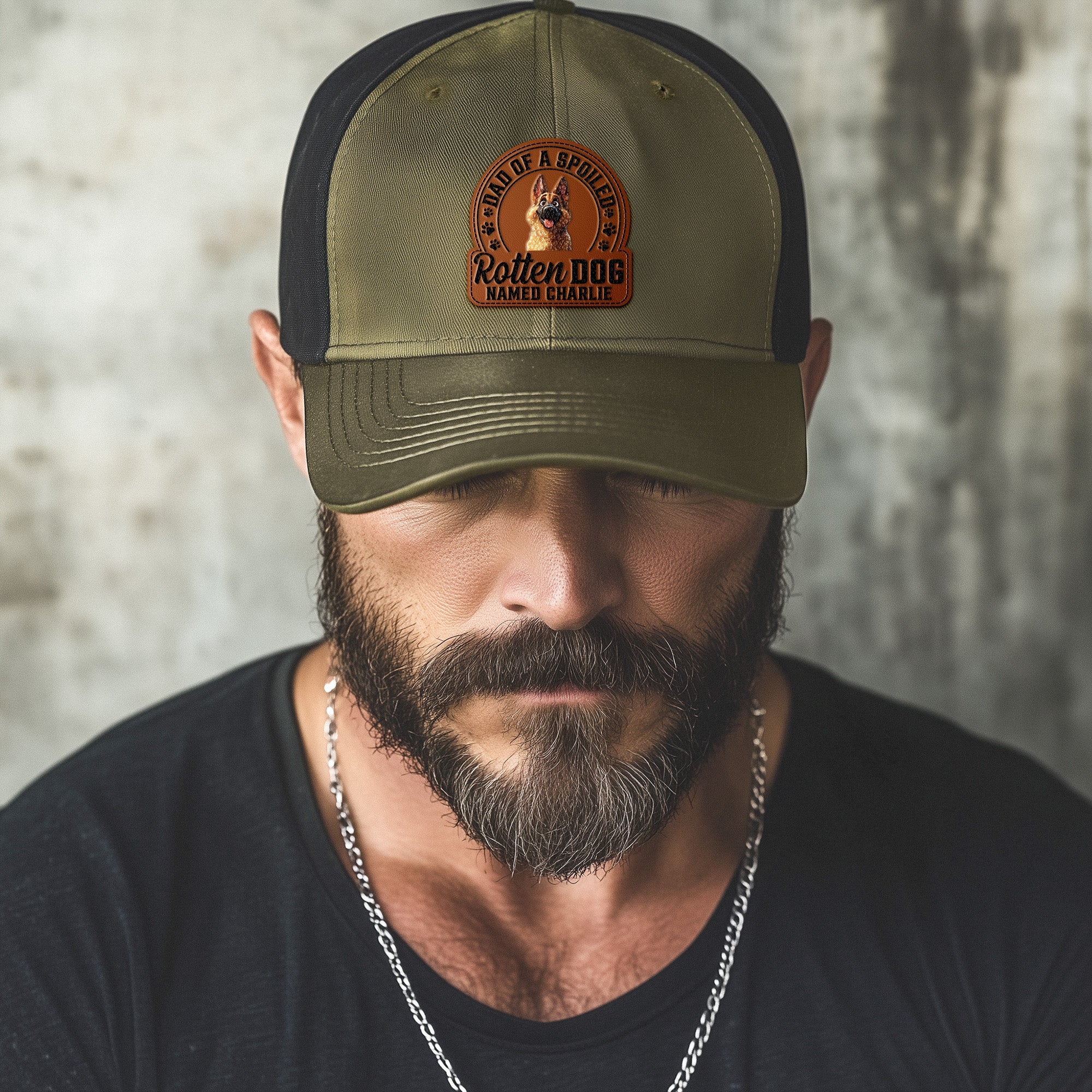 Dad Of Spoiled Rotten Dogs - Dog Lovers - Personalized Leather Patch Hat