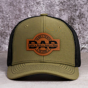 Dad, The Man, The Myth, The Legend - Personalized Leather Patch Hat - Gift For Dad