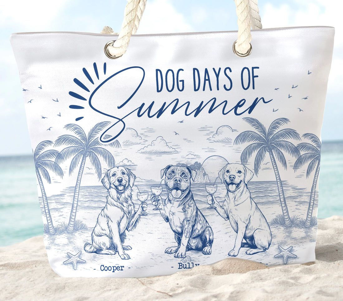 Dog Days Of Summer - Personalized Beach Bag