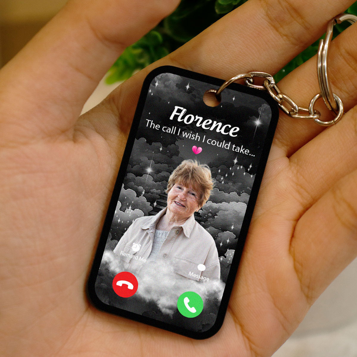 The Call I Wish I Could Take Memorial Sympathy Gift Remembrance Keepsake Photo Inserted - Personalized Acrylic Keychain