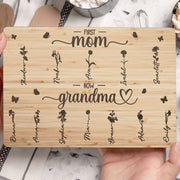 First Mom Now Grandma - Personalized Cutting Board