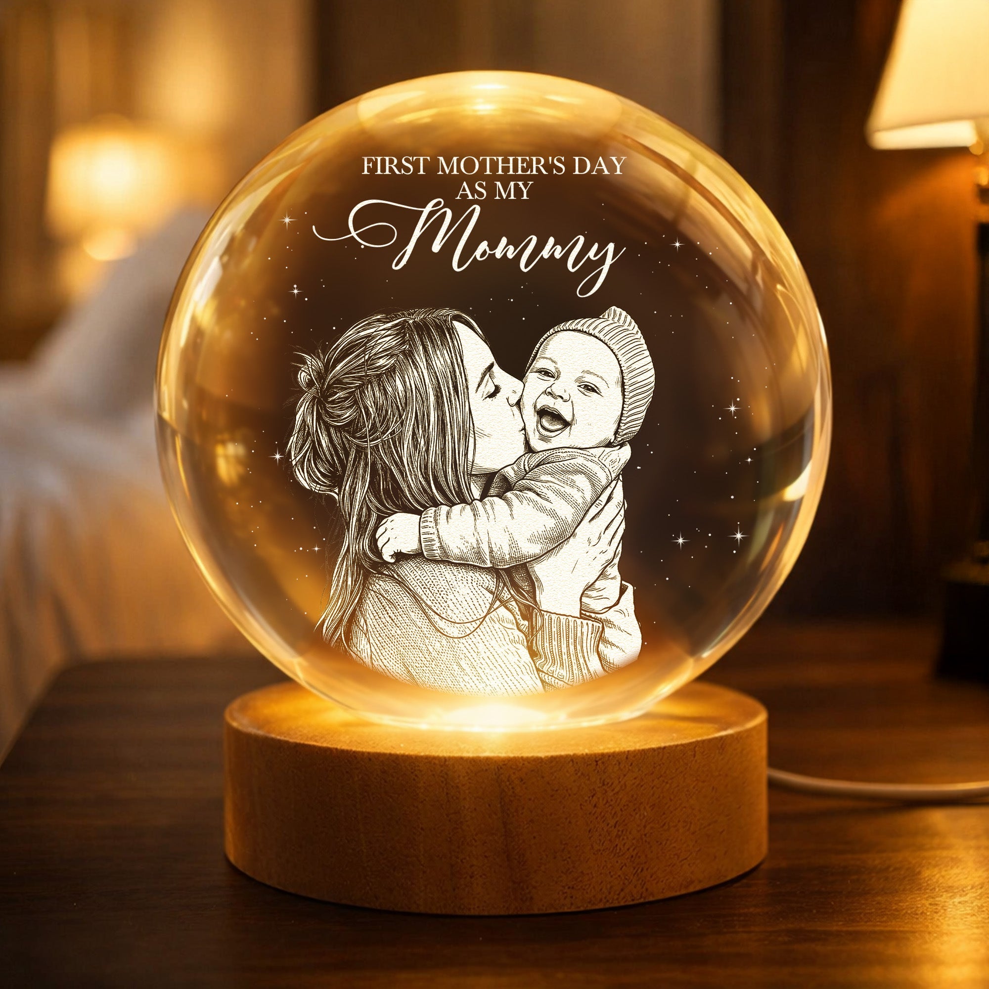 First Mother's Day Baby & Mommy - 1st Mother's Day Gift For Her, Daughter, Wife - Personalized Night Light