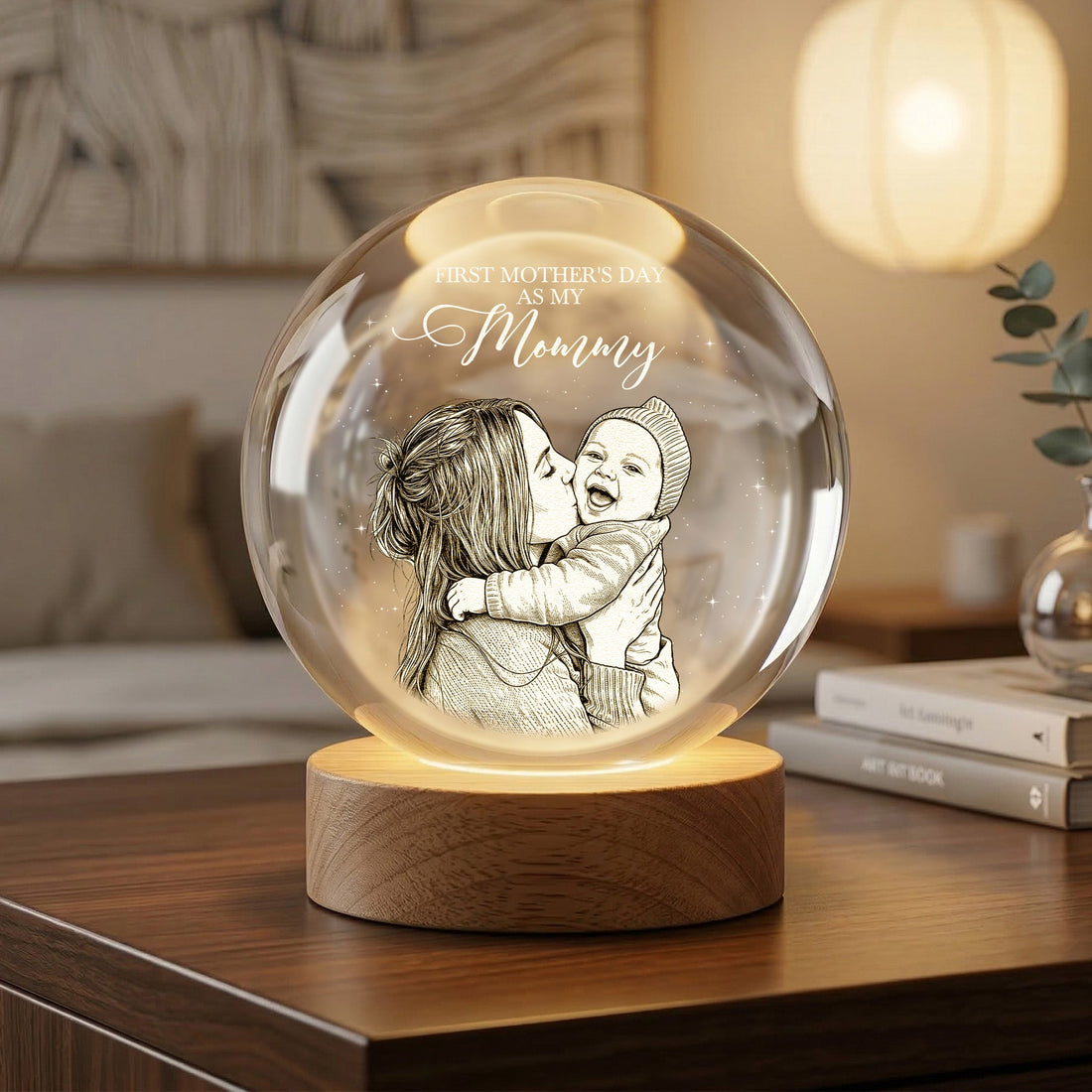 First Mother's Day Baby & Mommy - 1st Mother's Day Gift For Her, Daughter, Wife - Personalized Night Light