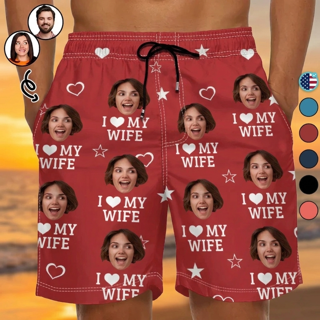 Custom Photo You Have A Tropical Vibe  - Funny Personalized Custom Tropical Hawaiian Aloha Men Beach Shorts - Summer Vacation Gift, Birthday Party Gift For Husband