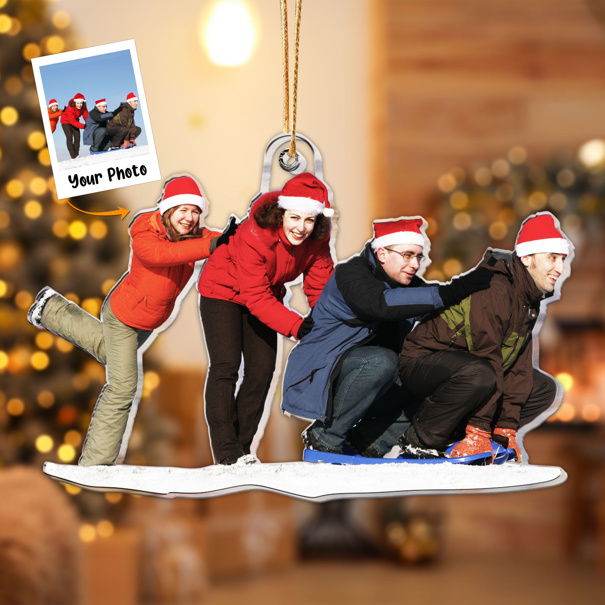 Gift For Friend - Personalized Friends Photo Ornament - Gift For Friend