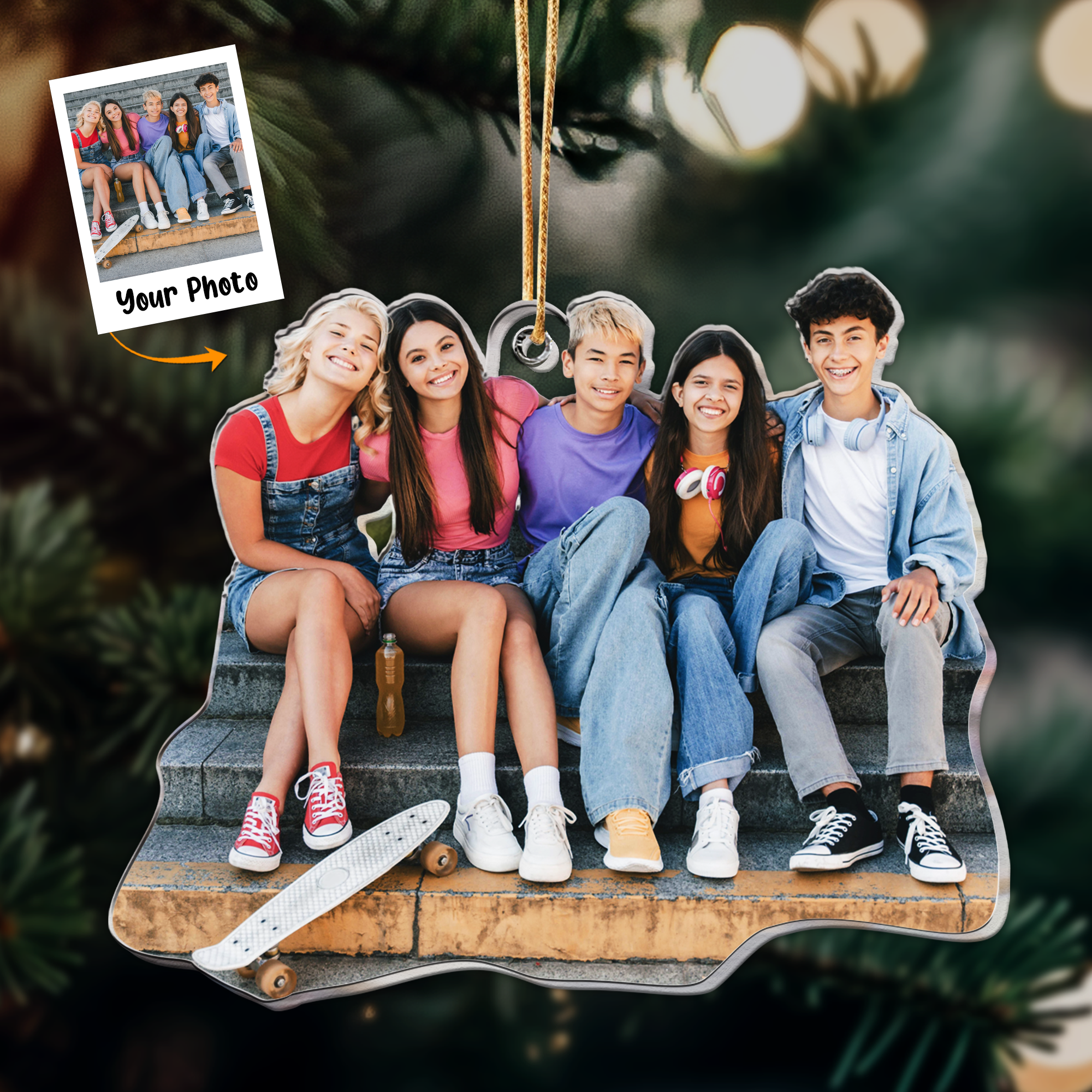 Gift For Friend - Personalized Friends Photo Ornament - Gift For Friend