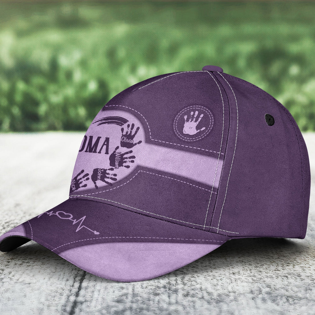 Grandma Mom Kids Handprints - Personalized Classic Cap