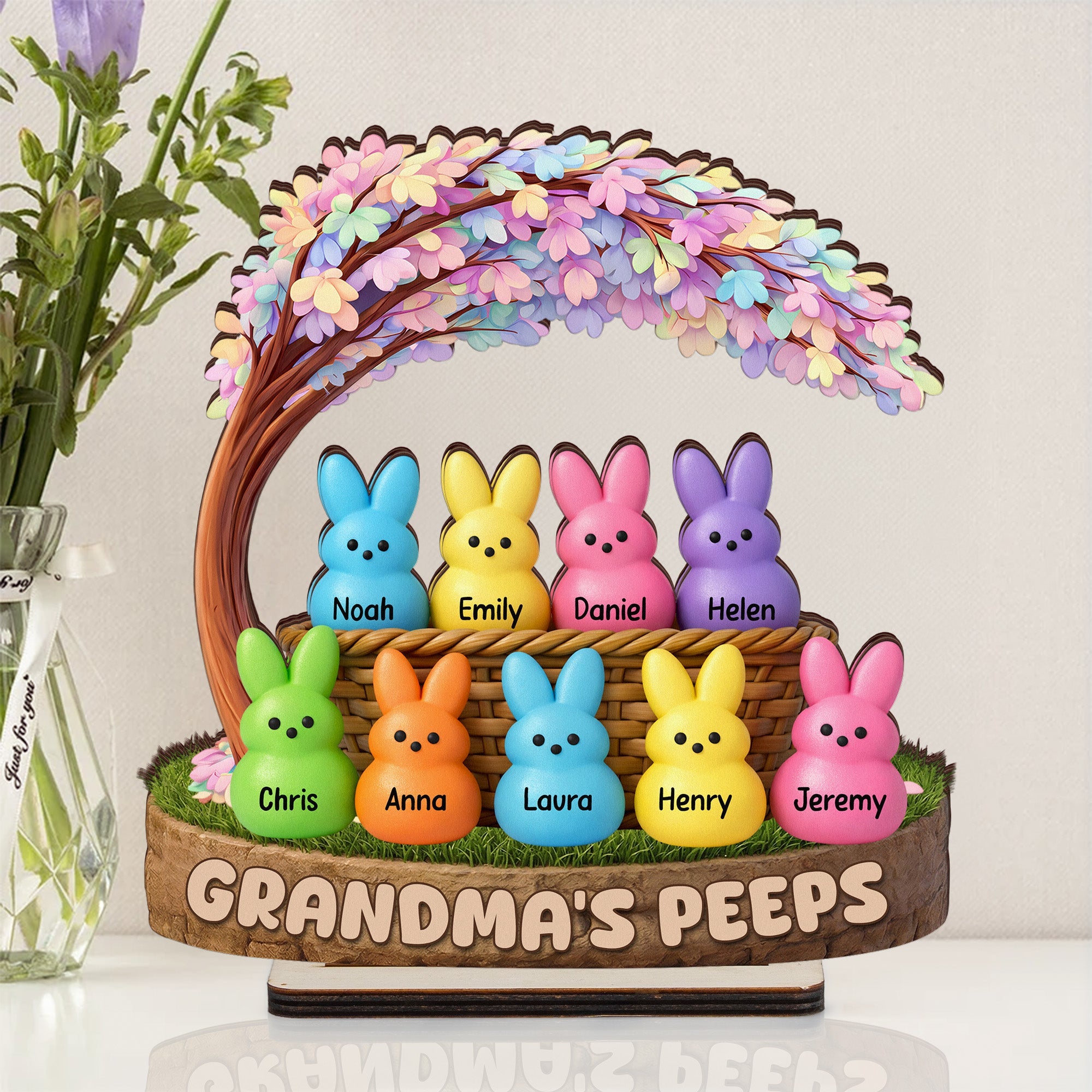 Grandma's Peeps Easter - Personalized Wooden Plaque