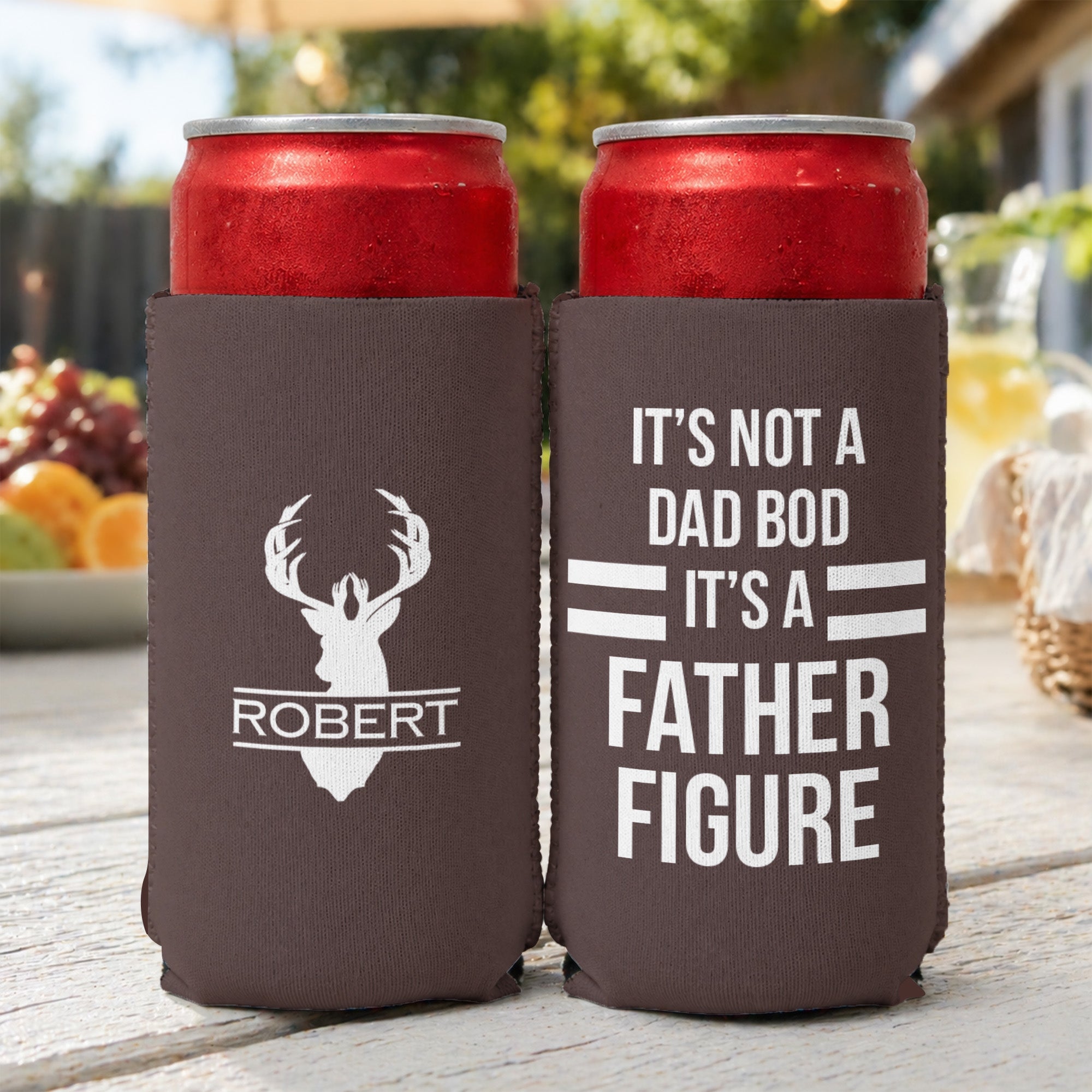 It’s Not A Dad Bod It’s A Father Figure - Funny Father's Day Gift - Personalized Can Cooler