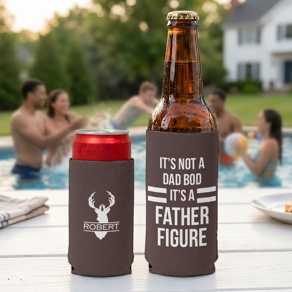 It’s Not A Dad Bod It’s A Father Figure - Funny Father's Day Gift - Personalized Can Cooler