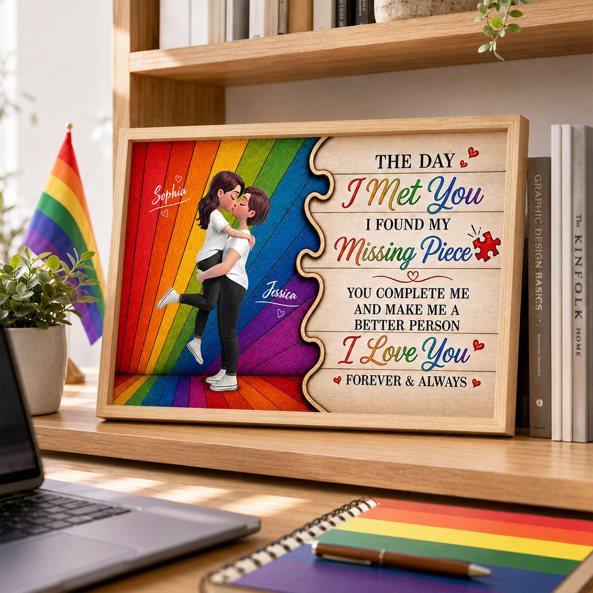LGBT+ Couple You Are My Missing Piece - Personalized Poster - Gift For Couple, Happy Pride Month