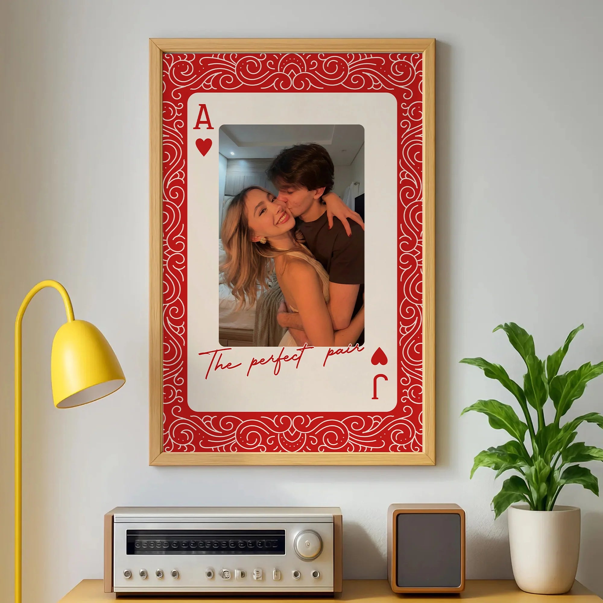 King And Queen Custom Couples Photo How Luck We Are - Personalized Photo Poster
