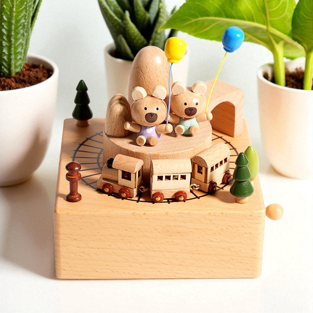 Personalised Wooden Musical Box, Engraved Name Music Box, Baby Shower ...