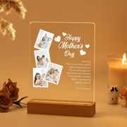 Custom LED Light Frame - Personalized Mother’s Day Acrylic Plaque with Message & Photos