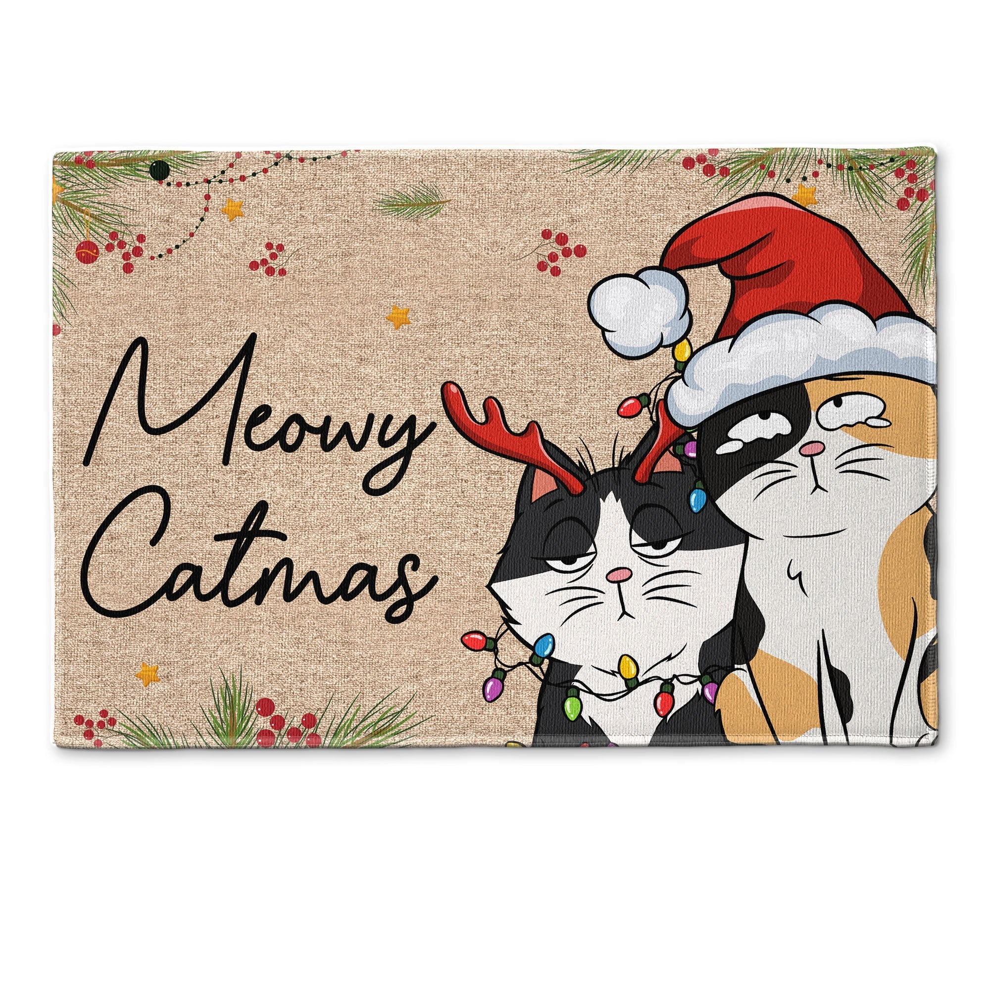 Meowy Catmas - Personalized Doormat