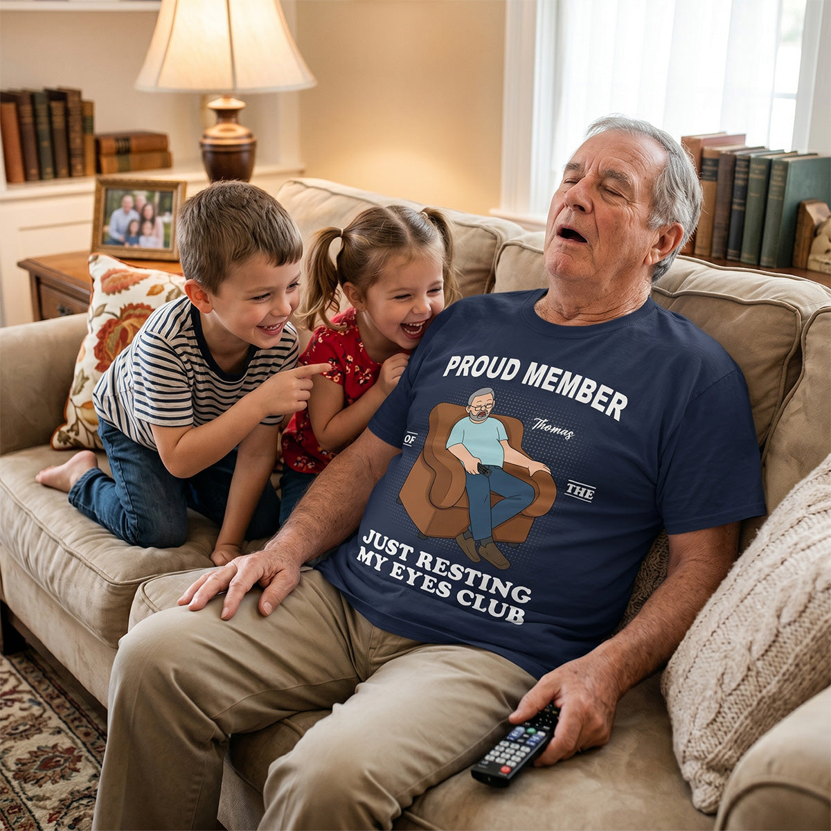 Proud Member Of Just Resting My Eyes Club - Personalized Shirt - Funny Father's Day Gift For Husband, Dad
