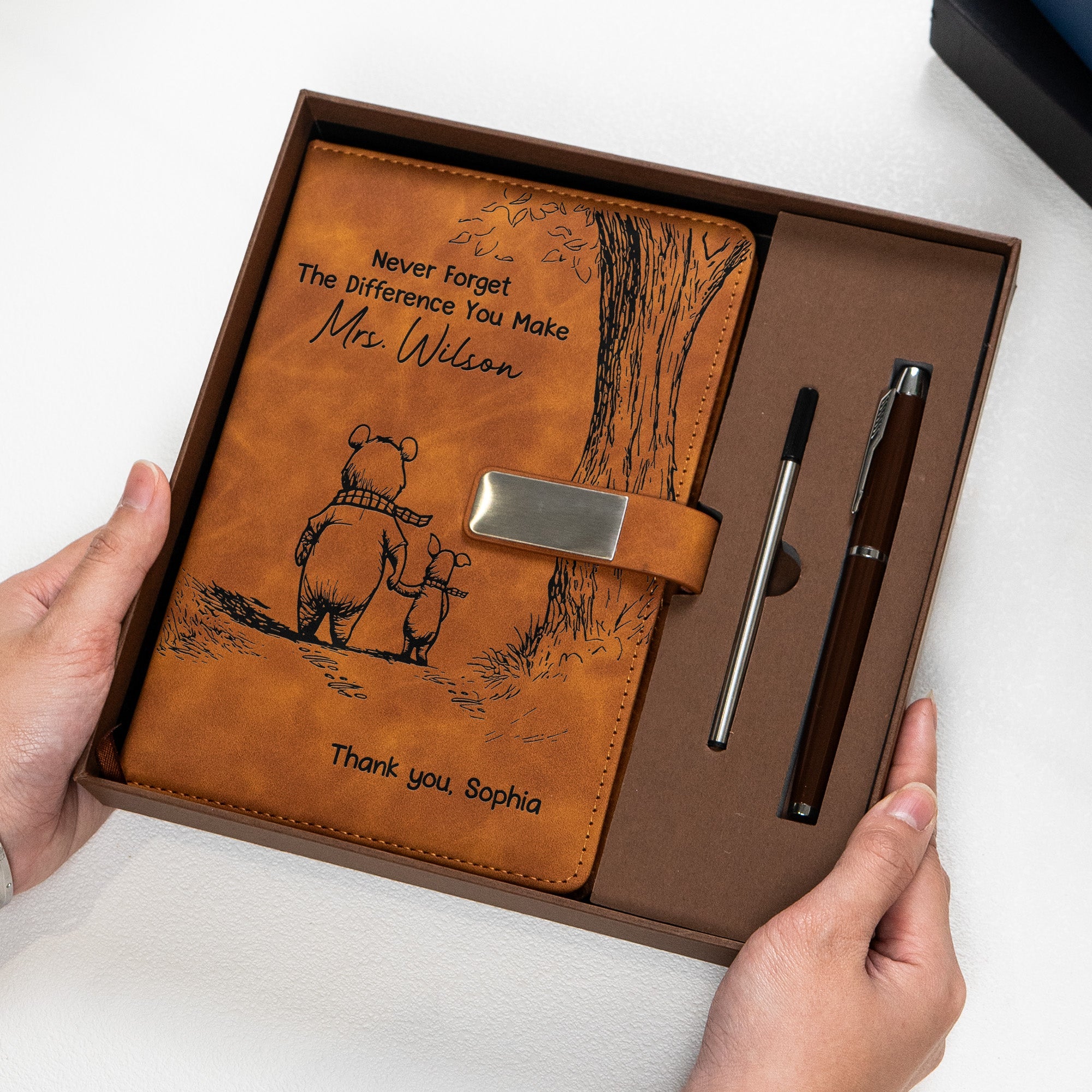 Never Forget The Difference You Make Thank You Teacher - Personalized Notebook Set