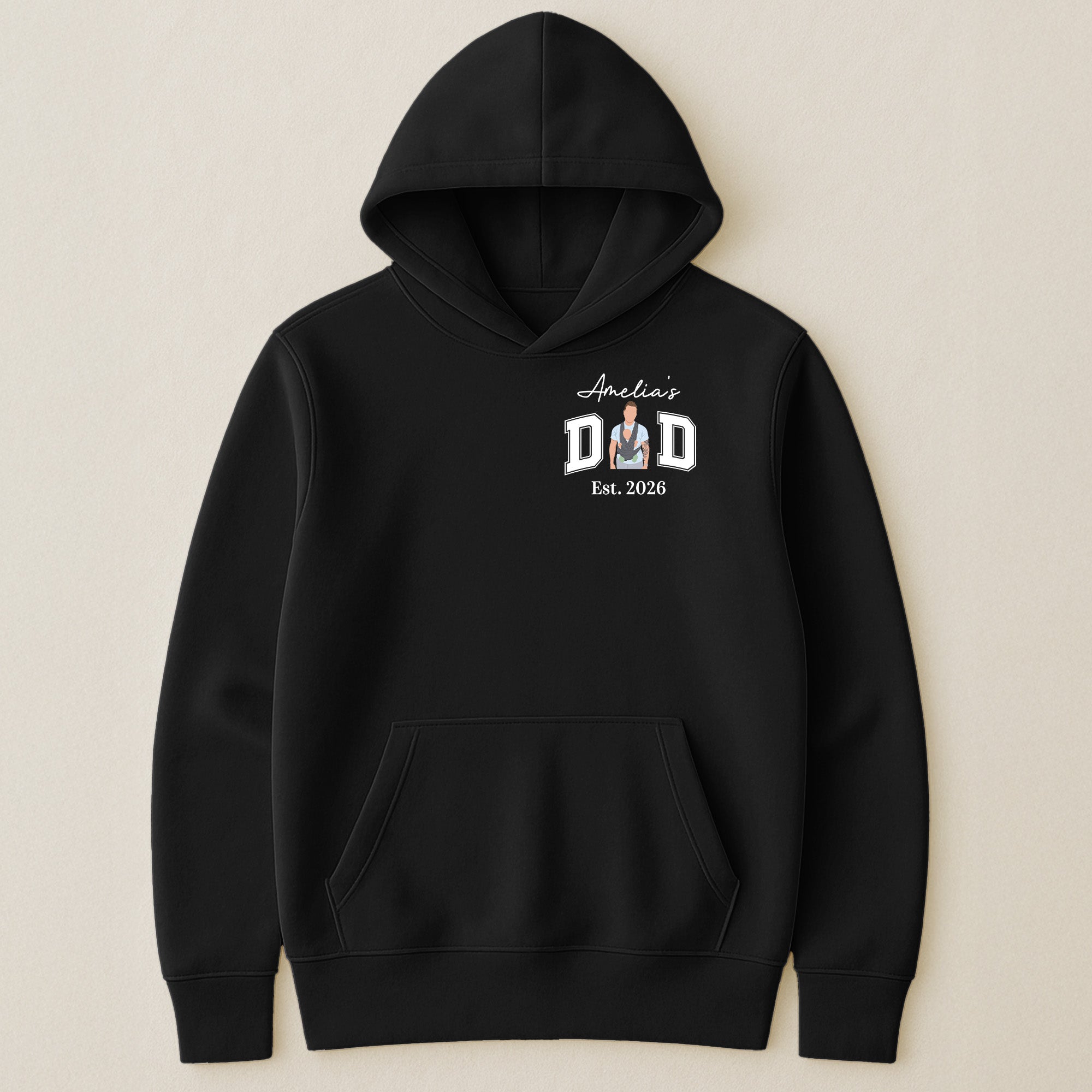 New Dad, Mom, 1st Parents - Custom Name & Photo Faceless Art - Personalized Shirt
