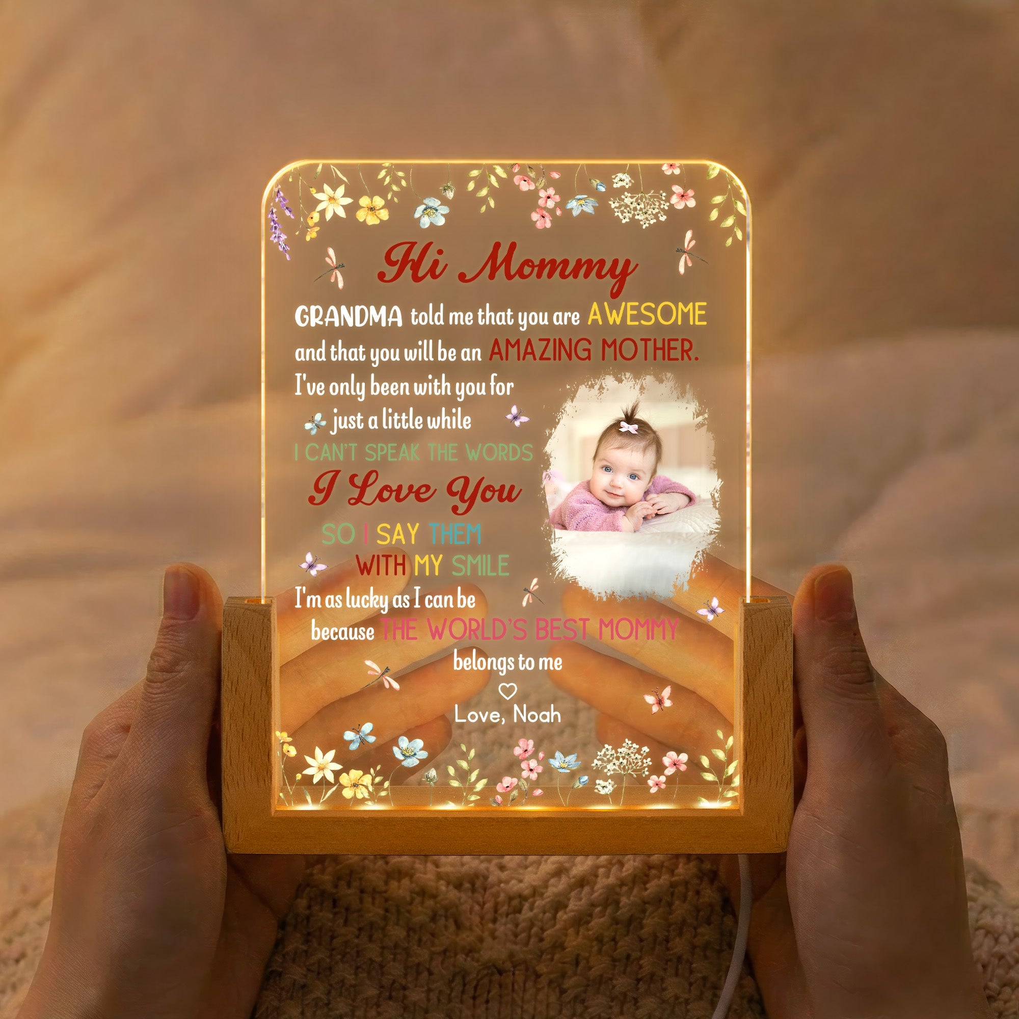 New Mom Mother's Day Gift The Best Mommy Belongs To Me - Personalized Night Light